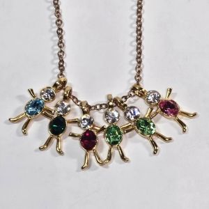 Charm Necklace Gold with 6 Kid Birthstone Charms